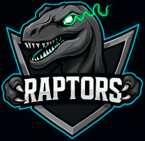 Fierce dinosaur with glowing eyes