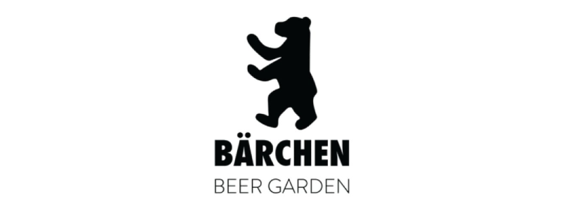 Logo of Bärchen Beer Garden featuring a standing bear silhouette.